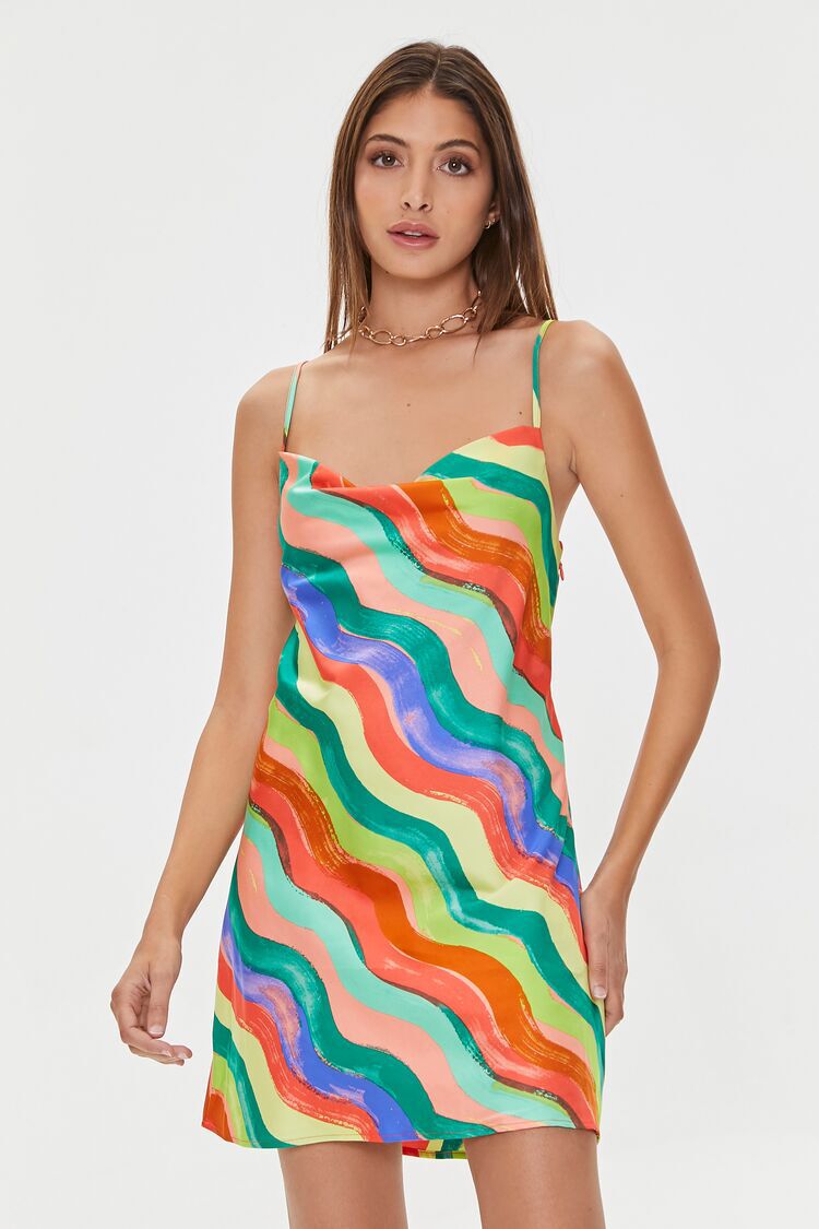 Rainbow Striped Mini Dress